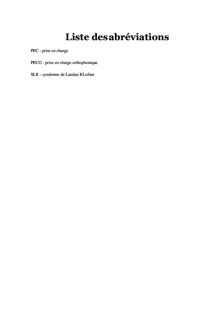 Spécificités de la prise en charge orthophonique des troubles du langage