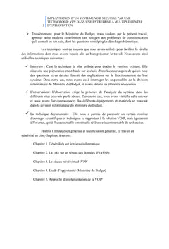 Implantation d'un système VOIP sécurisé par une technologie VPN