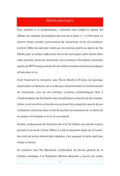 Le Tax Shelter à destination des arts de la scène