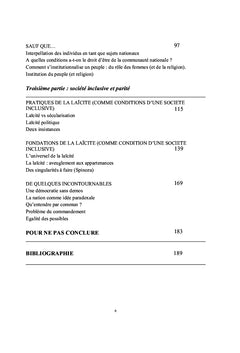 Vers une société inclusive, questions préalables