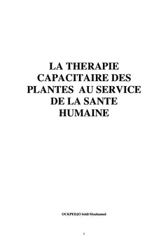 La thérapie capacitaire des plantes au service de la santé humaine