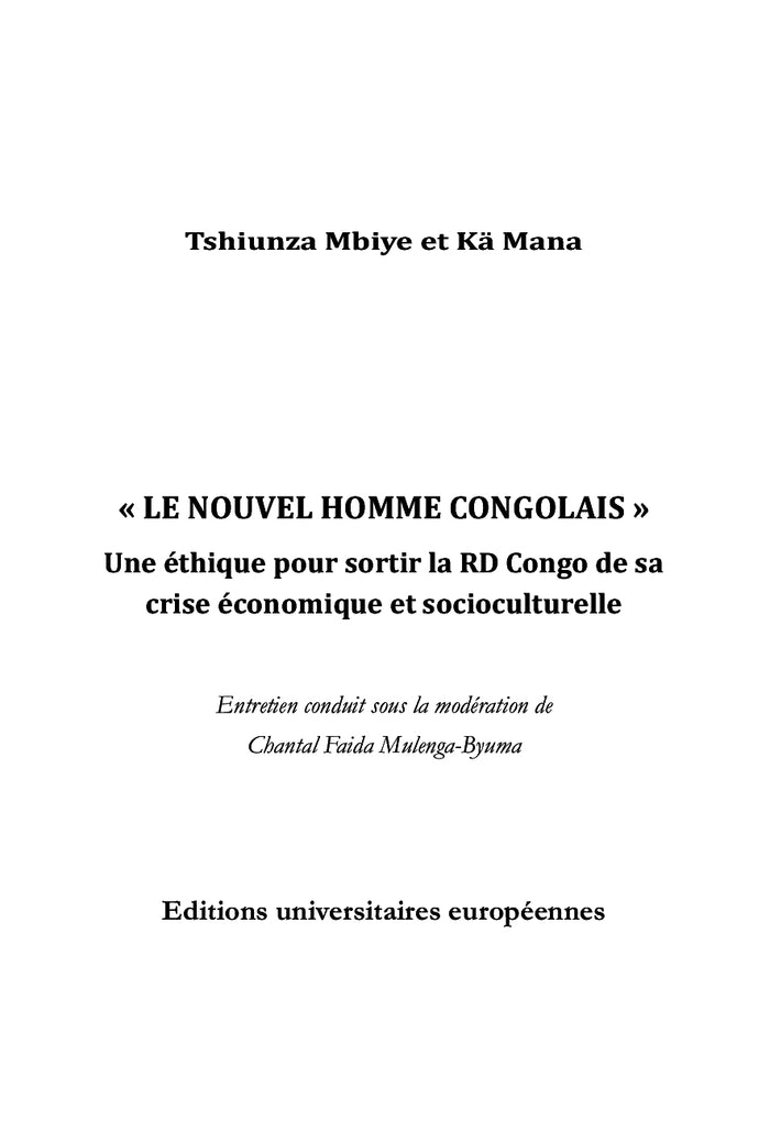 Le nouvel homme congolais