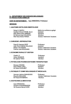 Contribution à l'amélioration de la législation et de reglementation