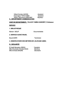 Contribution à l'amélioration de la législation et de reglementation