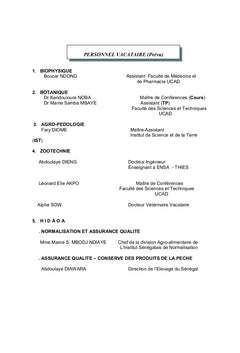Contribution à l'amélioration de la législation et de reglementation