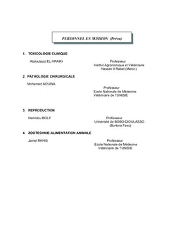 Contribution à l'amélioration de la législation et de reglementation