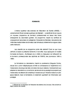 Evaluation de l'efficacité d'un programme de formation d'enseignants
