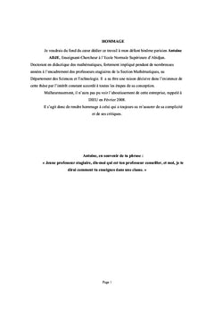 Le modèle du professeur conseiller est-il un bon modèle de référence?