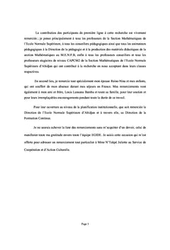 Le modèle du professeur conseiller est-il un bon modèle de référence?