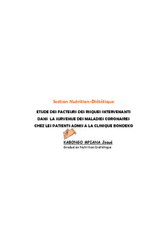 Facteurs des risques des maladies coronaires.