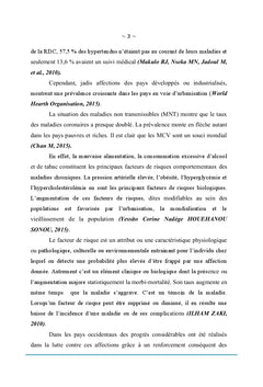 Facteurs des risques des maladies coronaires.