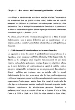 Le conseil d'administration peut-il influencer la performance financière