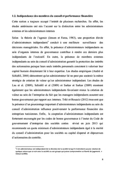 Le conseil d'administration peut-il influencer la performance financière