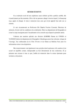 Impacts environnementaux des réfugiés en Afrique de l'Ouest