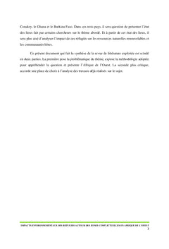 Impacts environnementaux des réfugiés en Afrique de l'Ouest