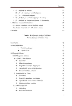 Comportement des Prothèses Dentaires
