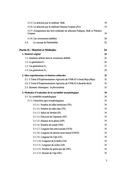 Amélioration Génétique de l'Orge de printemps (Hordeum vulgare L.)