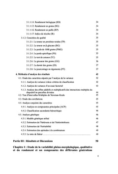 Amélioration Génétique de l'Orge de printemps (Hordeum vulgare L.)