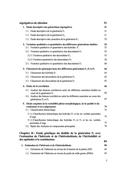 Amélioration Génétique de l'Orge de printemps (Hordeum vulgare L.)