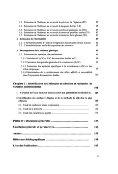 Amélioration Génétique de l'Orge de printemps (Hordeum vulgare L.)