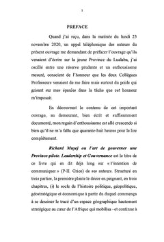 Richard MUYEJ MANGEZE MANS ou l'art de gouverner une Province-pilote
