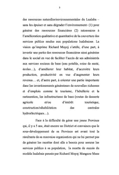 Richard MUYEJ MANGEZE MANS ou l'art de gouverner une Province-pilote