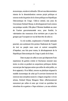 Richard MUYEJ MANGEZE MANS ou l'art de gouverner une Province-pilote