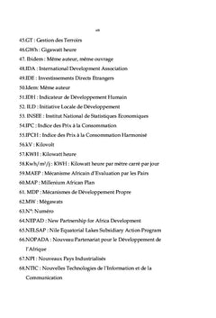 Entraves au Développement des Pays au Sud Sahara