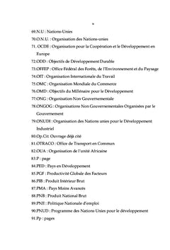 Entraves au Développement des Pays au Sud Sahara