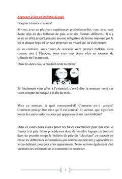 Apprenez à lire un bulletin de paie