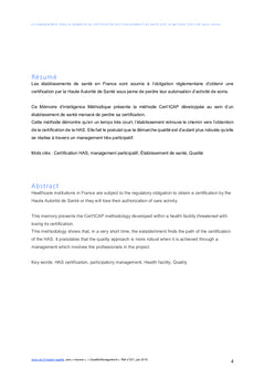 Démarche de certification des établissements de santé avec Cert'icap
