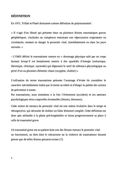 Le polytraumatisme