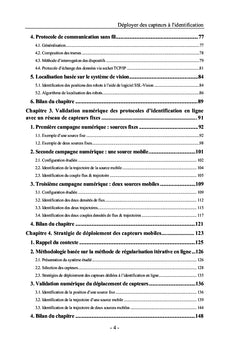 Déploiement de capteurs dédiés à identifier les paramètres du système