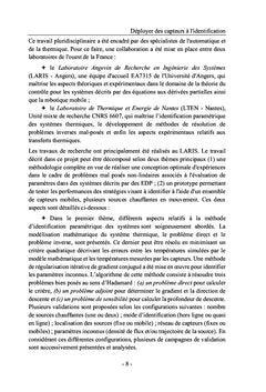 Déploiement de capteurs dédiés à identifier les paramètres du système