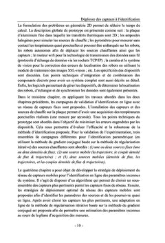Déploiement de capteurs dédiés à identifier les paramètres du système