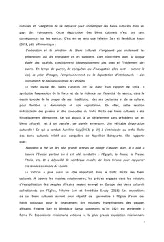 Le trafic illicite de biens culturels