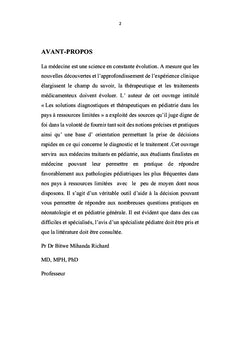 Les Solutions Diagnostiques et Thérapeutiques en Pédiatrie