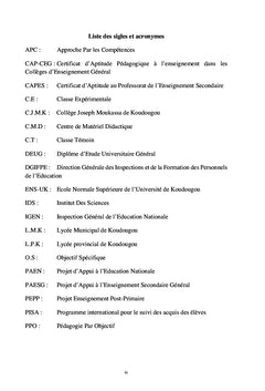 Didactique des Sciences Expérimentales