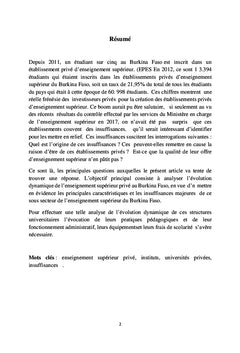 Insuffisances majeures de l'enseignement supérieur privé en Afrique Subsaharienne: