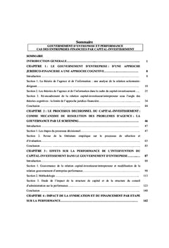 Gouvernement d'entreprise et performance