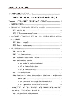 Biosorption du Chrome hexavalent