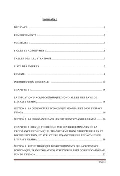 Déterminants de la croissance économique dans l'UEMOA