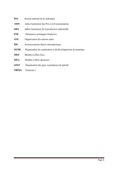 Déterminants de la croissance économique dans l'UEMOA