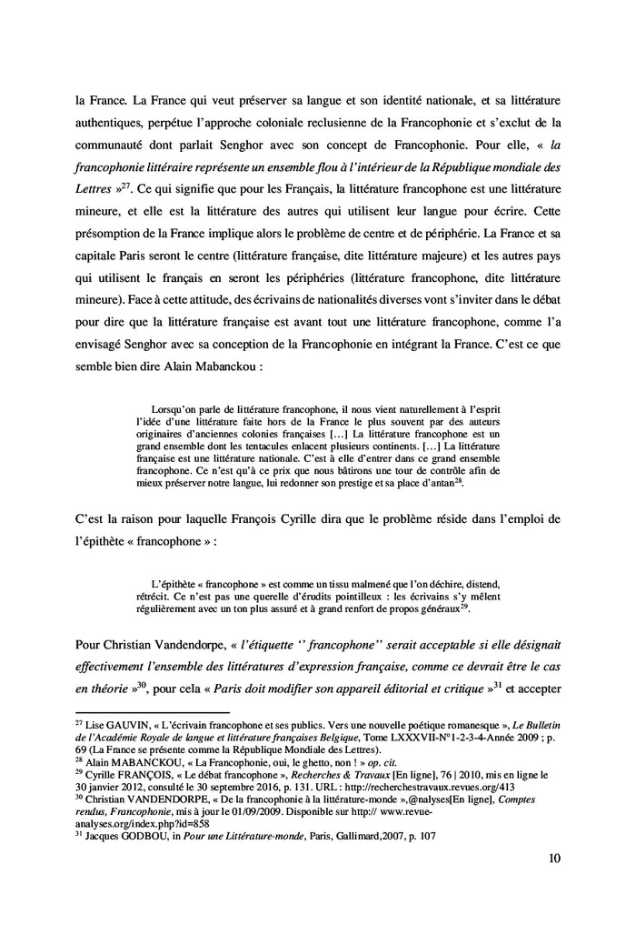 La poésie francophone selon Senghor