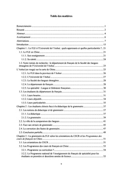 Didactique de la grammaire dans l'enseignement du FLE en Chine