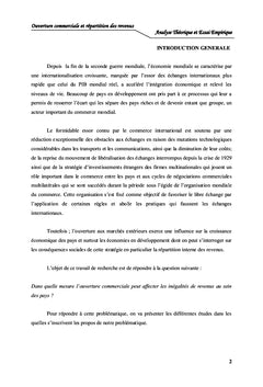 Ouverture Commerciale et Répartition des Revenus