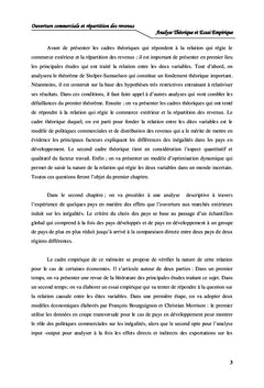 Ouverture Commerciale et Répartition des Revenus