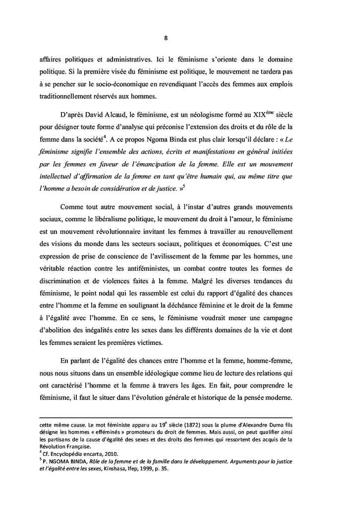 Rôle et place de la femme Congolaise au troisième millénaire