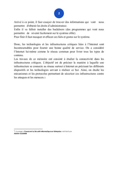 Etude des protocoles et infrastructure du réseau informatique sécurisé