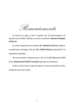 Instauration d'une politique de maintenance professionnelle